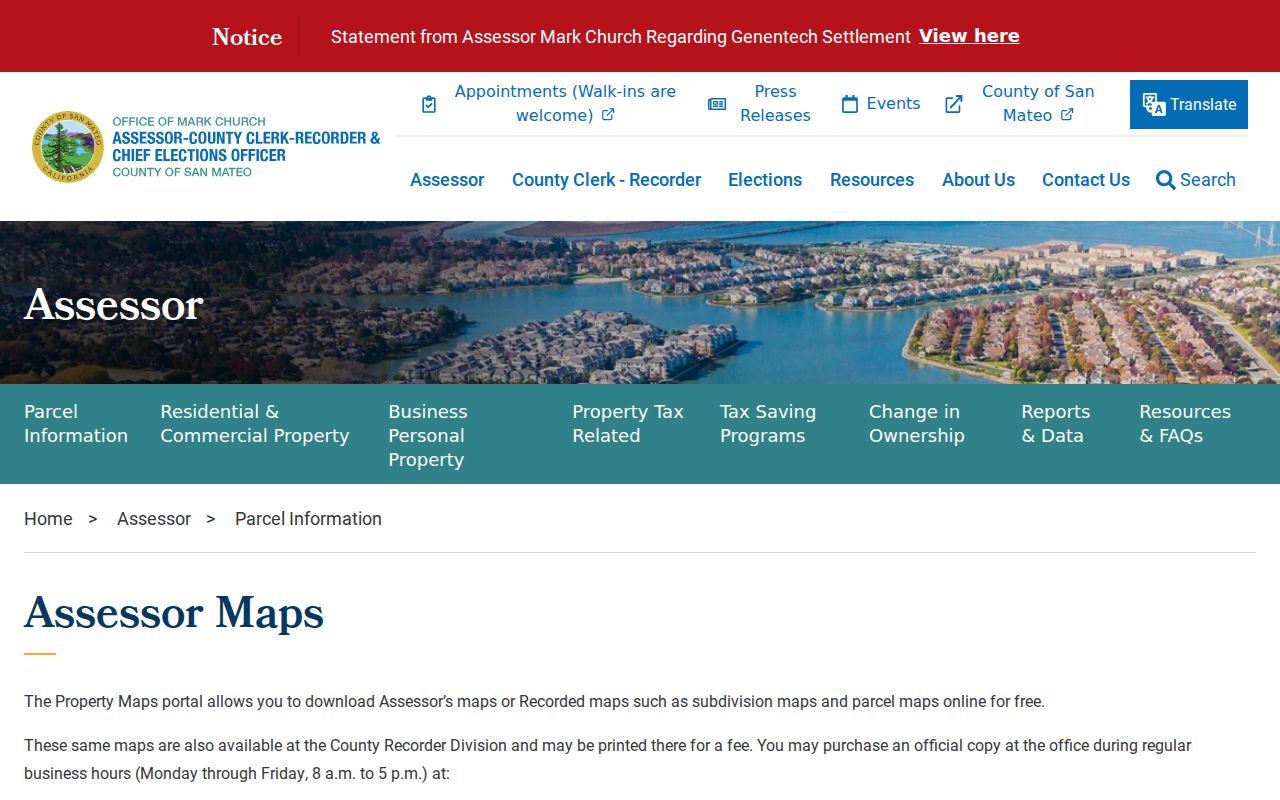 Burlingame residents directory assessor property map search