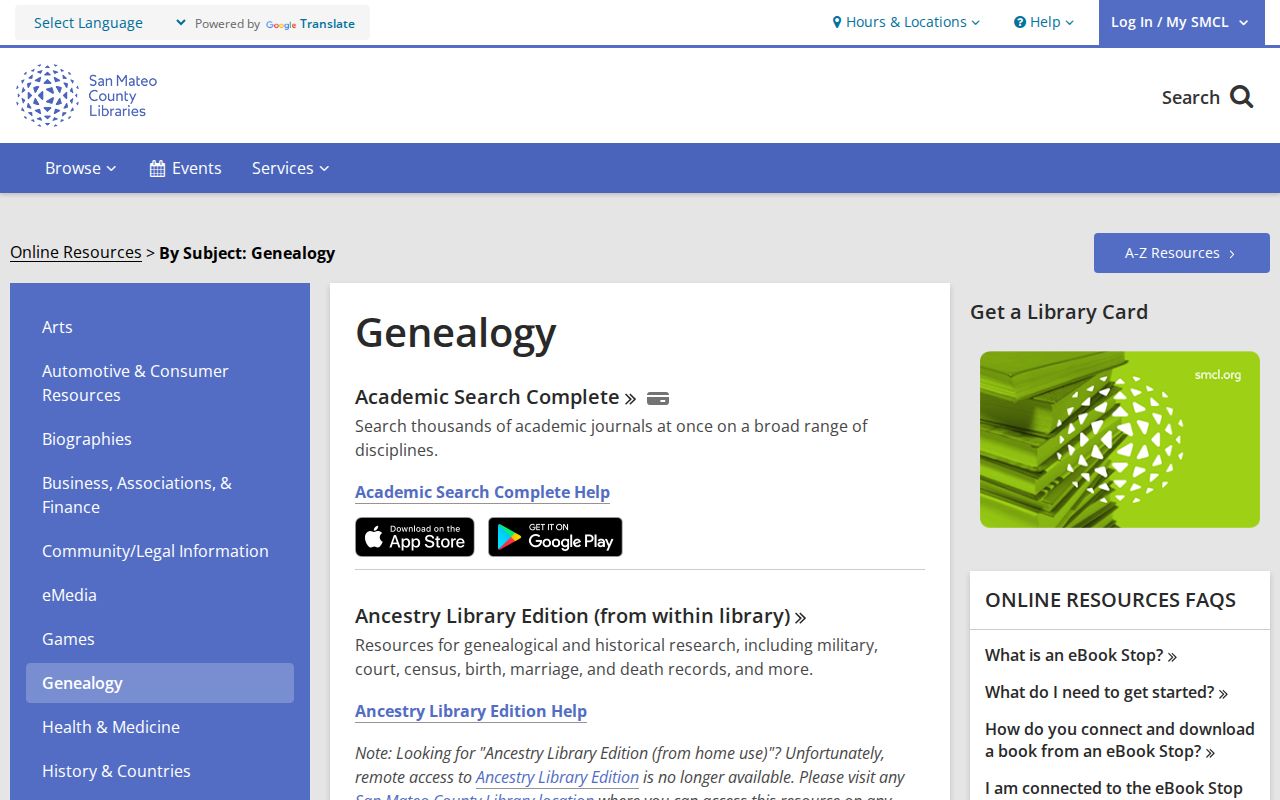 Burlingame residents directory county library genealogy resources