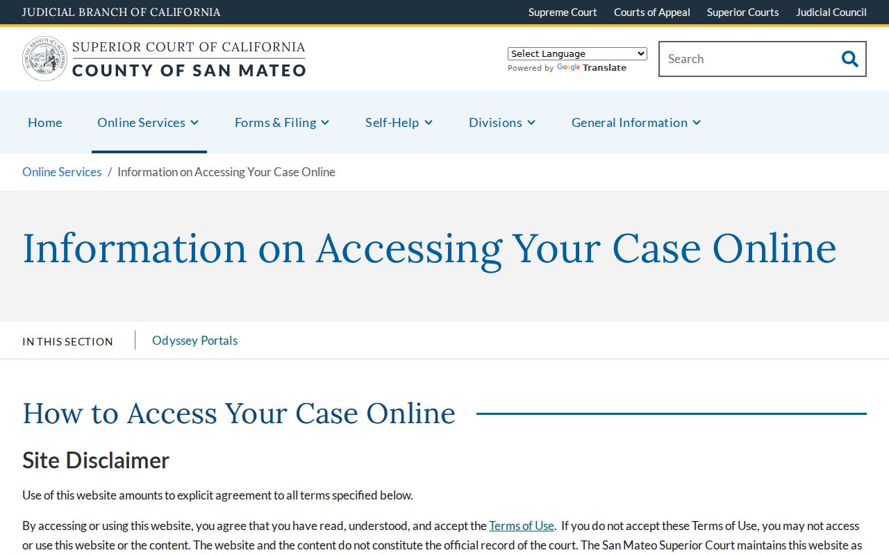 Burlingame residents directory San Mateo court online case access