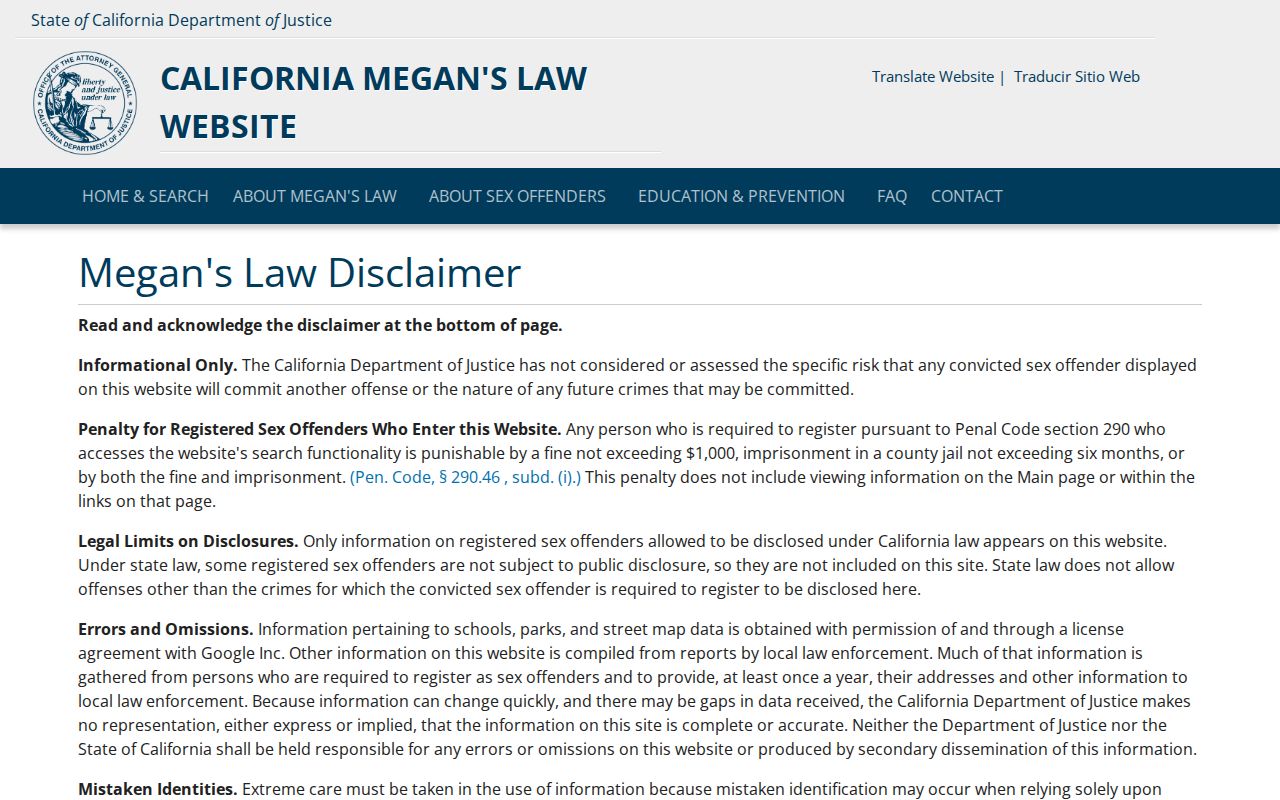 Burlingame resident lookup California Megan's Law search